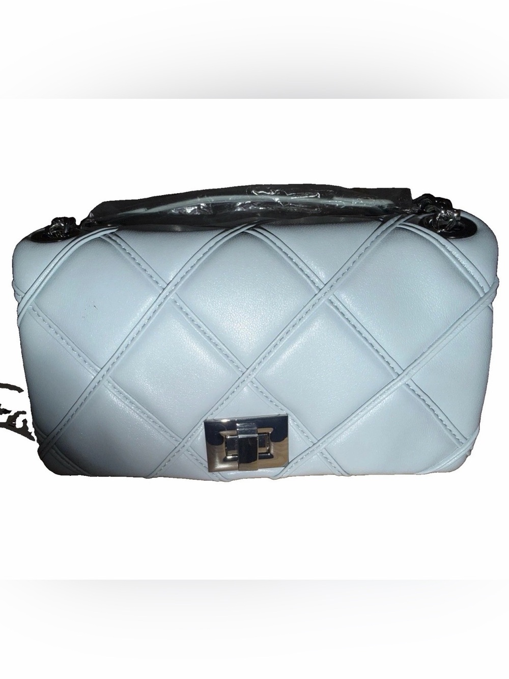 AJAE Bliss Blue Crossbody Bag Silver Chain Strap Turn Lock NWT